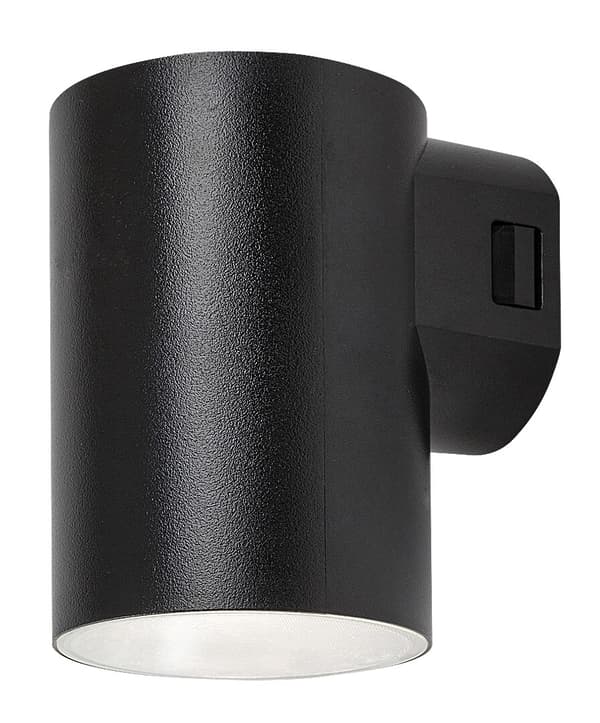 Udendørs væglampe moderne sort rund Ø7,5cm rør 11 cm variabel farve LED 9W IP65 URFA Rabalux