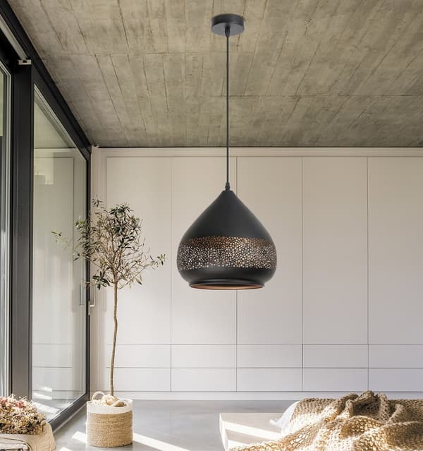 Pendellampe E27 1x40W sort 2278 Kaia Rabalux