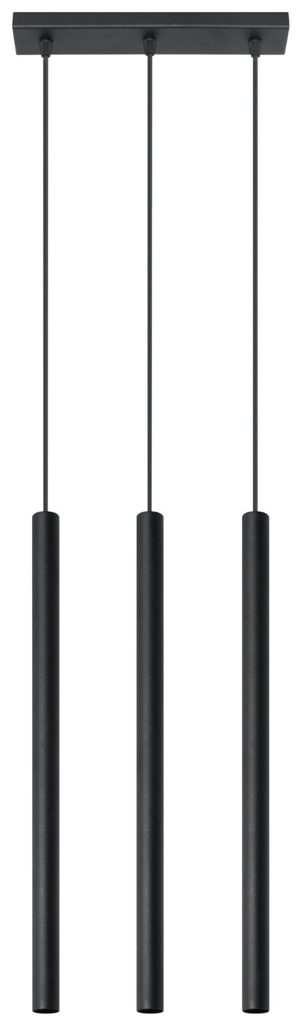 Lysekrone PASTELO 3 sort Sollux Lighting SL.0470