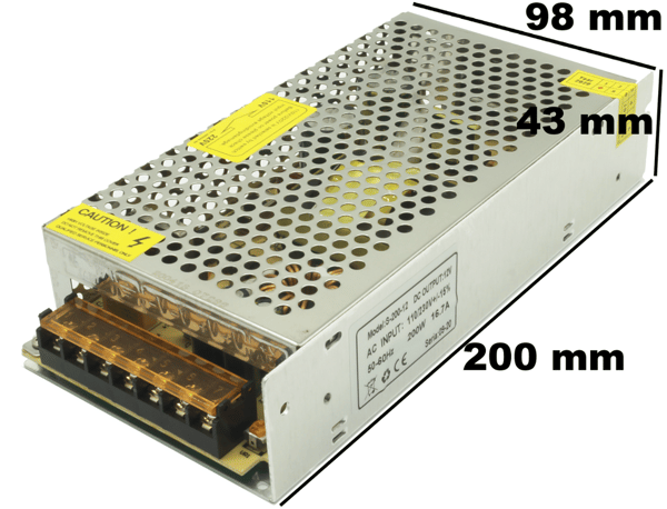 LED-virtalähde 12VDC IP20 16.75A 200W Idealed ID-3005