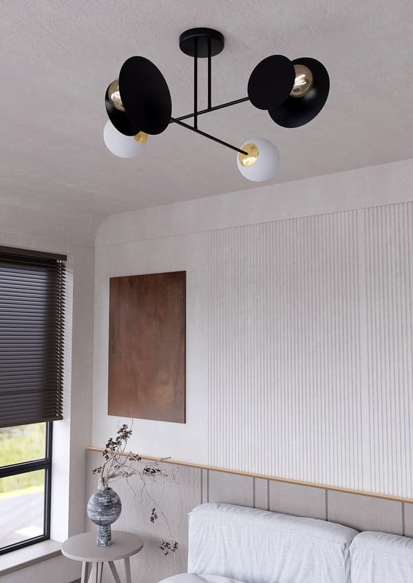 LOFTLAMPE Emibig 2xE27 60W MINERVA 4 BLACK 612/4