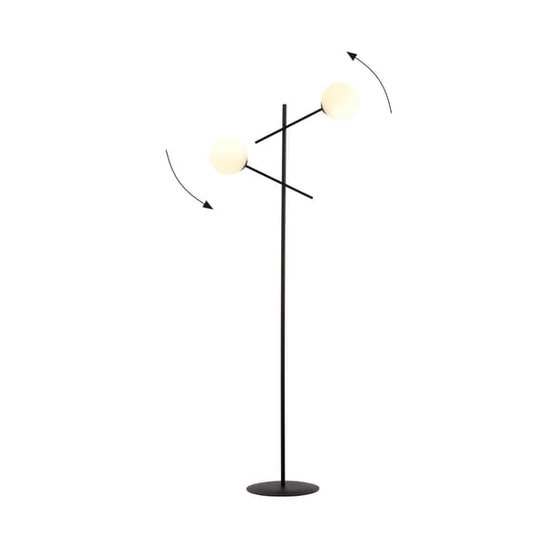 Emibig gulvlampe 2xE14 40W LINEAR LP2 SORT/OPAL 1169/LP2