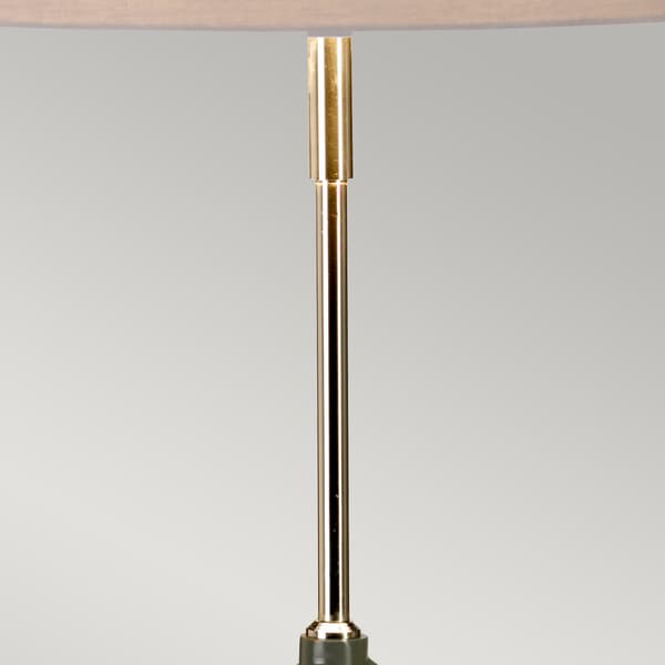Bordslampa silver med grå lampskärm Vicenza E27 60W Elstead