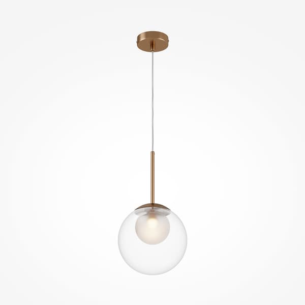 Guld pendellampe glaskugle Ø20 cm Basic form 1xG9 20W Maytoni