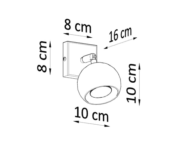 Væglampe OCULARE Sort Sollux Lighting SL.0443