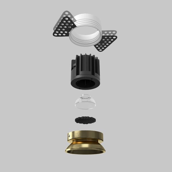 Moderne messing indbygningsspot LED 7W RUND Maytoni Technical