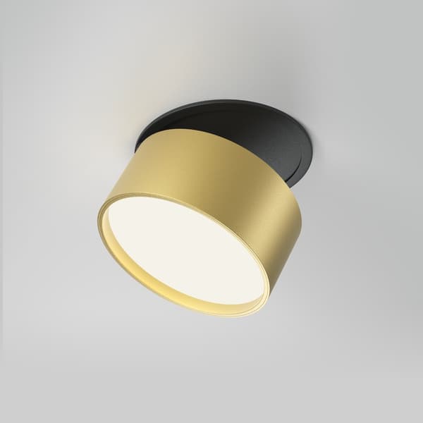 Moderne sort rund LED 12W indbygningsspot ONDA Maytoni Technical
