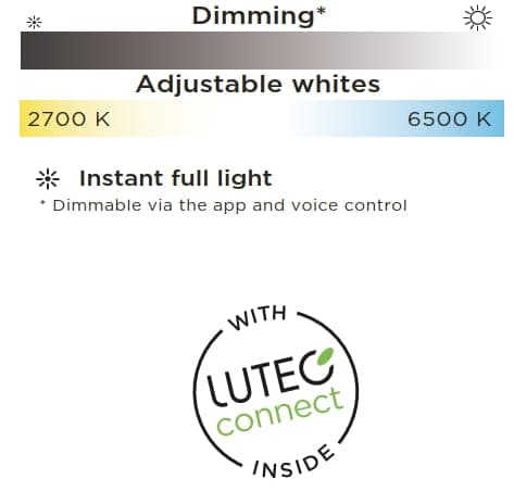 FRAN sort Lutec 6941502330 udendørs væglampe