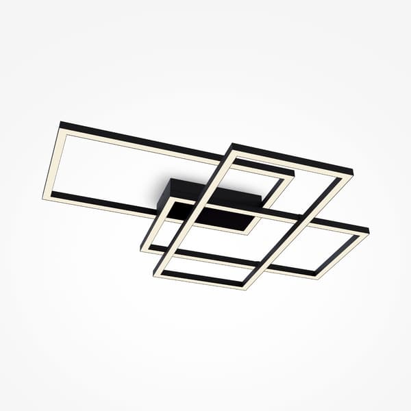 Moderne sort-hvid rektangulær LED loftlampe 78W RIDA Maytoni