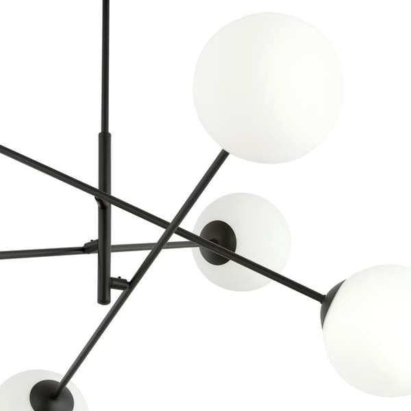 Lysekrone Emibig 6xE14 40W LINEAR 6 BLACK/OPAL 1169/6