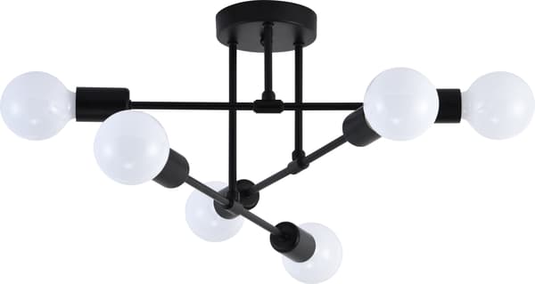 Loft loft loft loft sort sticki 6xE27 60W Vargo