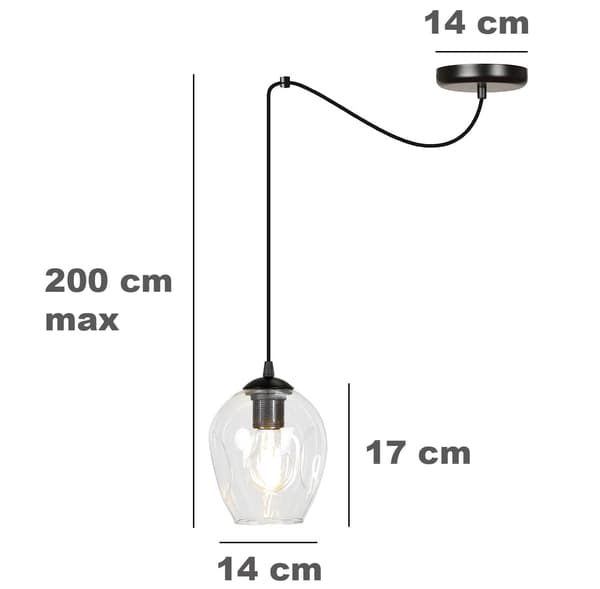 PENDEL Emibig 1xE27 60W LEVEL 1 BL/HONNING 758/1