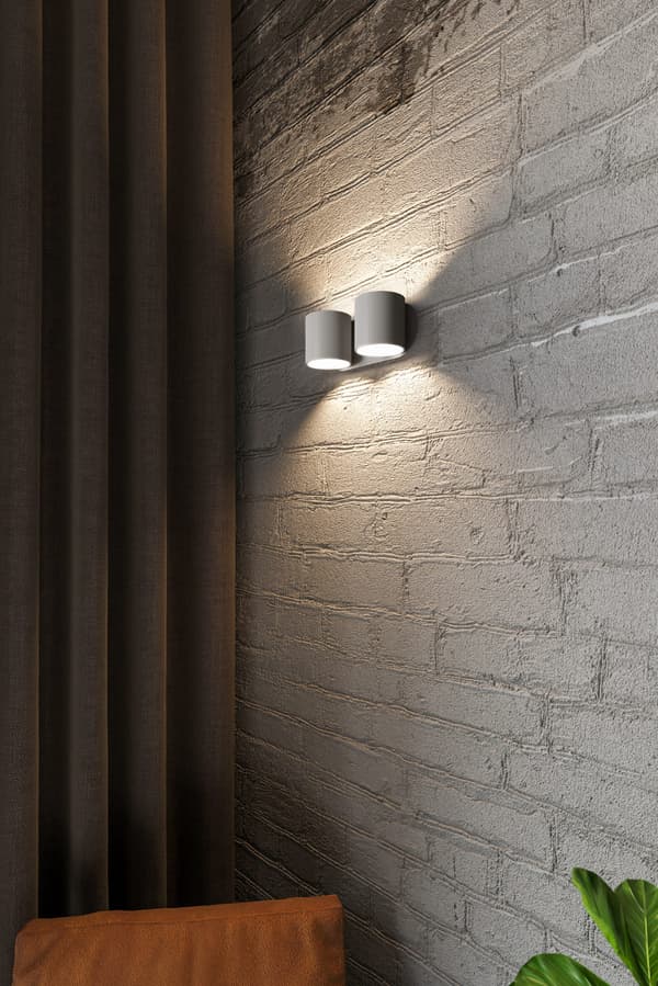 Seinävalaisin ORBIS 2 harmaa Sollux Lighting SL.0661