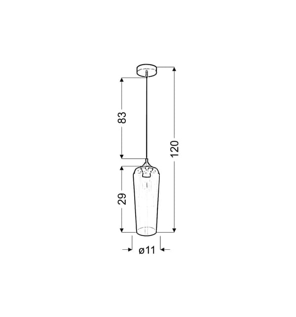Candellux EOL 31-51844 sort pendel
