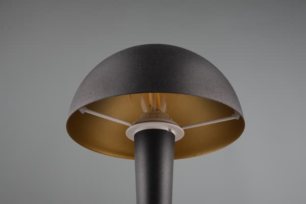 Bordlampe sort guld svamp metal touch E14 Canaria RL