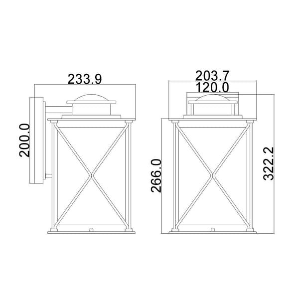 Ulkoseinävalaisin vanhennettu sinkki E27 60W Argyle Kichler