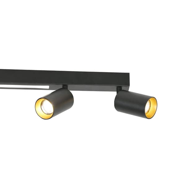 Perugia loftlampe 4xGU10 + 1xLED sort LP-0703/4C BK Light Prestige