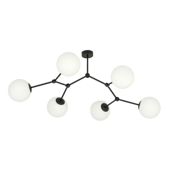 Lysekrone Emibig 6xE14 40W SPACE 6 BLACK/OPAL 1133/6