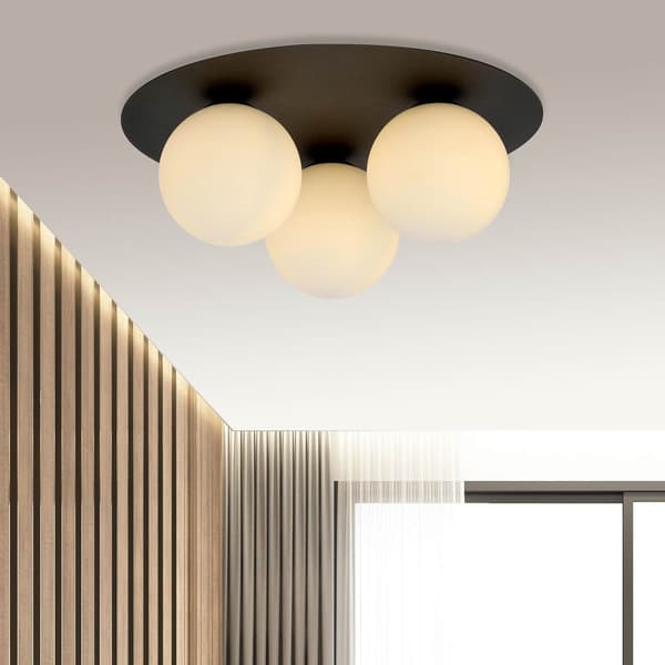 Emibig loftlampe 3xE14 40W SOLAR 3 SORT/OPAL 1127/3