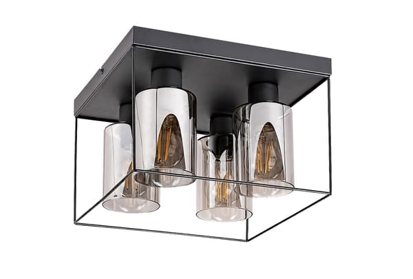 Loftlampe E27 4x25W sort 71034 Chadwick Rabalux