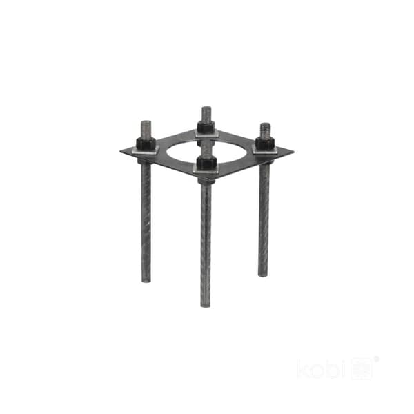 Sort lysmast 4m rund Ø60mm foldbar i 4 dele BASE SG Kobi