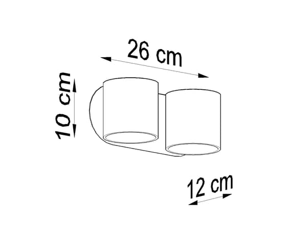 Seinävalaisin ORBIS 2 harmaa Sollux Lighting SL.0661