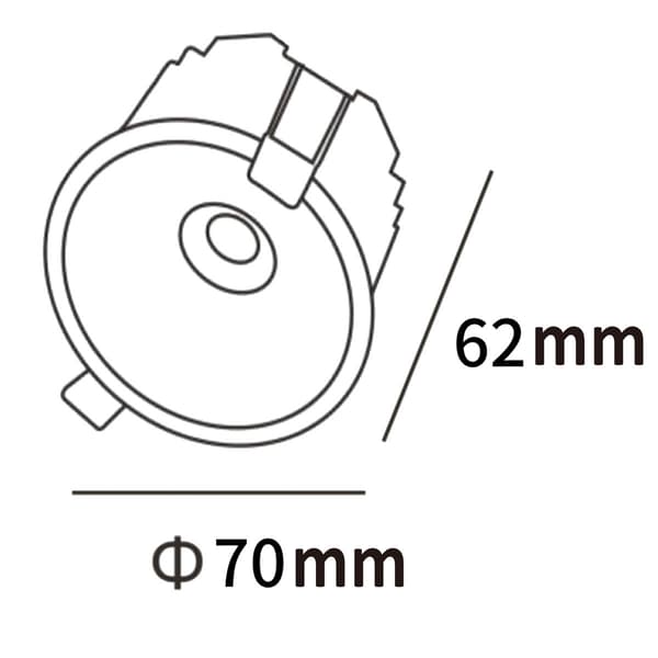 Indbygningsloftspot sort rund Ø7cm LED 7W variabel farve ZYRA Light Prestige