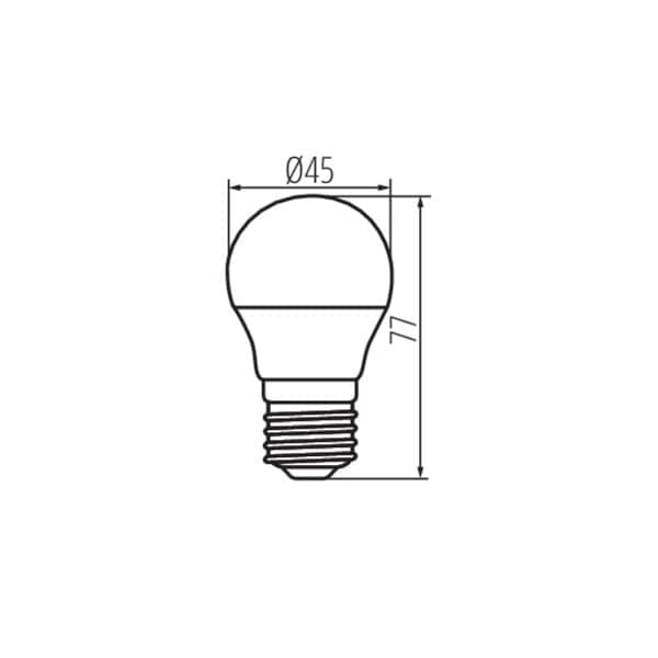 LED-lamppu G45 N E27 4.9W neutraali 31310 Miledo