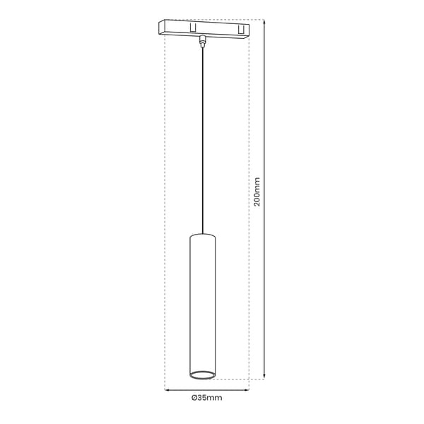 Pendelspotlight til 48V magnetiske skinner LED Milagro ML6629 sort