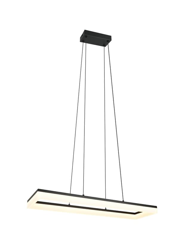 Modern svart rektangulär LED-pendellampa 27W CAMINO RL