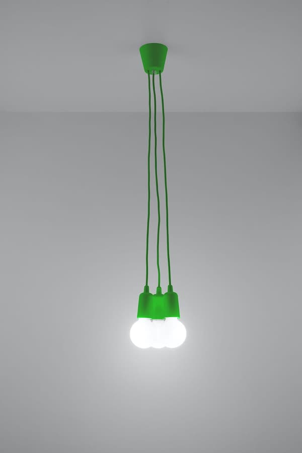 Lysekrone DIEGO 3 grøn Sollux Lighting SL.0582