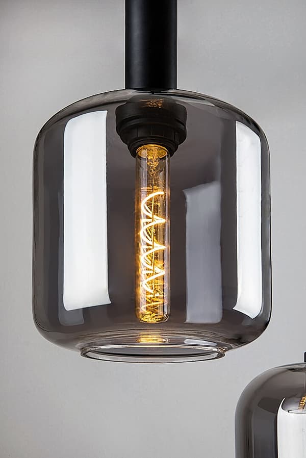Pendellampe sort glas E27 3x40W mat sort 72103 Lissandra Rabalux