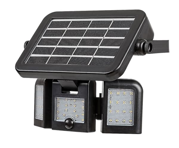 Solarprojektør med sensor LED 9.6W Lihull sort 77020 Rabalux