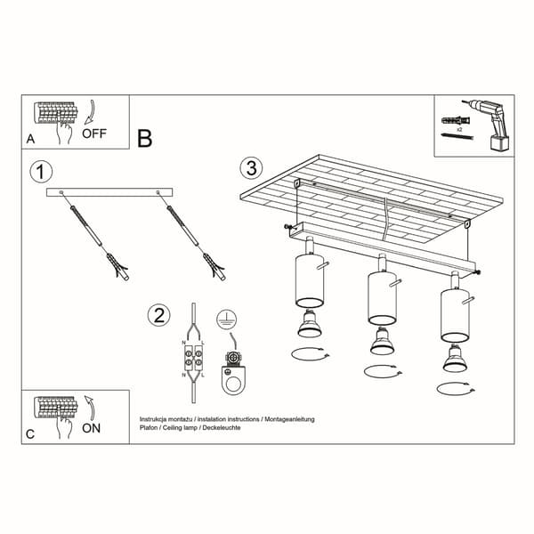 TORQUE 3 Loftlampe Grå Pure Lume PU.0451