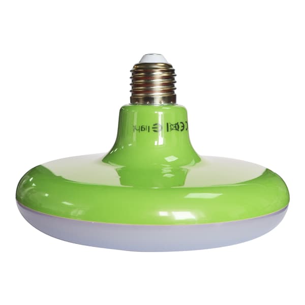Grön glödlampa med flätad kabel Ufo E27 15W Eko-Light