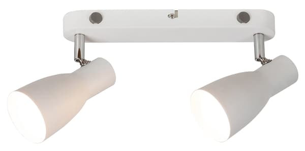 Väggspotlight med strömbrytare E27 vit Ebony 6027 Rabalux