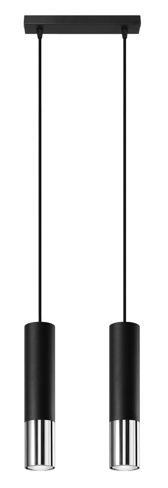 LOOPEZ 2 pendellampe sort/krom fra Sollux Lighting model SL.0941