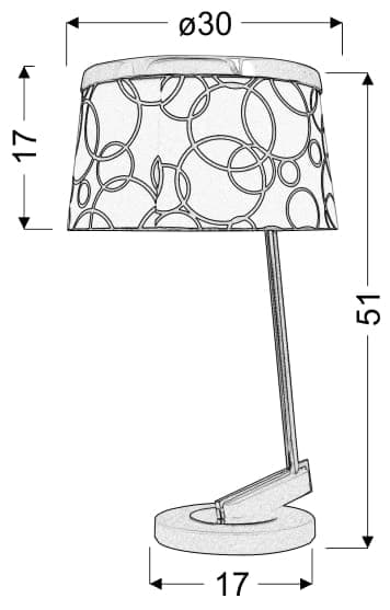 Candellux IMPRESJA 41-45310 sort bordlampe