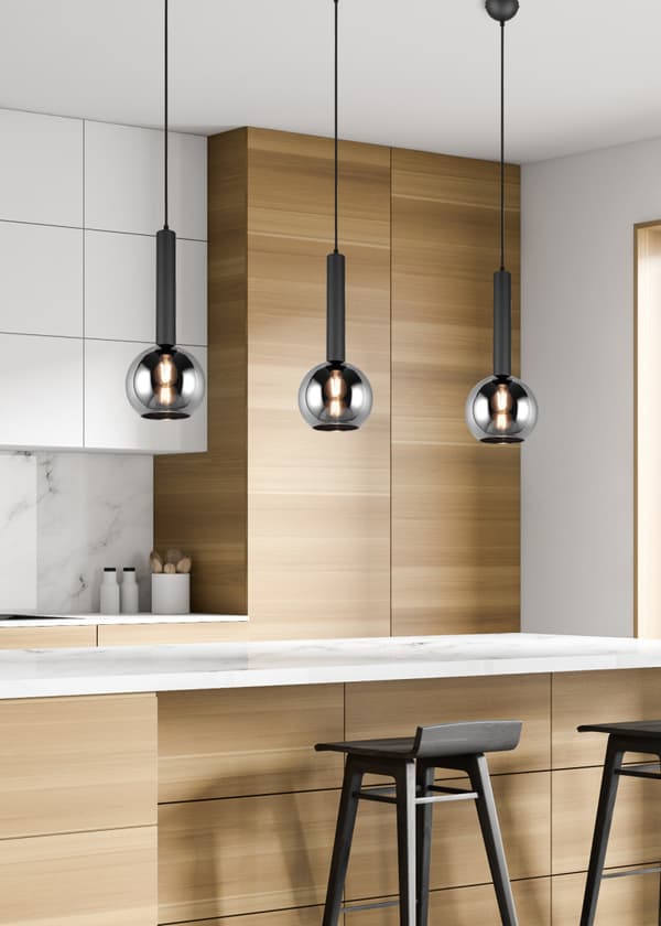 CLAYTON pendellampe sort Trio 310300132