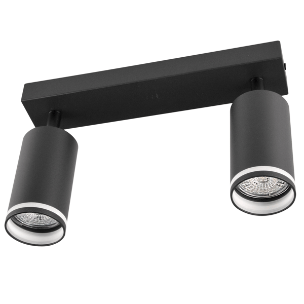 Væg- og loftlampe 2 GU10 Sort PARIS 322333 Polux