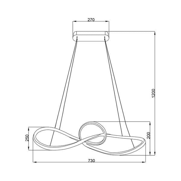 Marco LED 42W Milagro moderne sort pendellampe