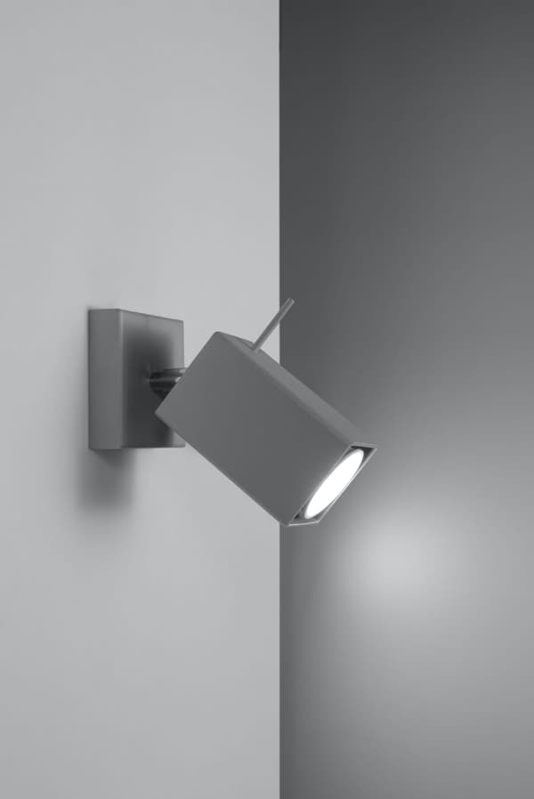 Seinävalaisin MERIDA 1 Harmaa Sollux Lighting SL.0455