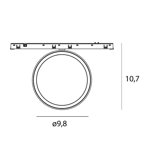 LED-kiskovalaisin 12W musta pyöreä 2700-5000K ZIGBEE- MICRO11 Maxlight