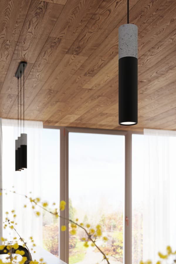 BORGIO 1 sort arkitektonisk beton pendel Sollux Lighting SL.0650