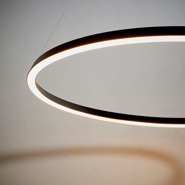 Moderne sort mat rund Ø80cm ring LED 43.5W STATEN Endon pendellampe