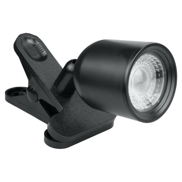 DPM säädettävä musta LED 4W pöytävalaisin klipsillä