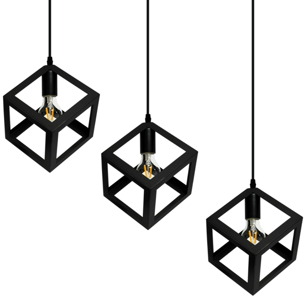 Pendellampe sort E27x3 SWEDEN-3 310361 Polux