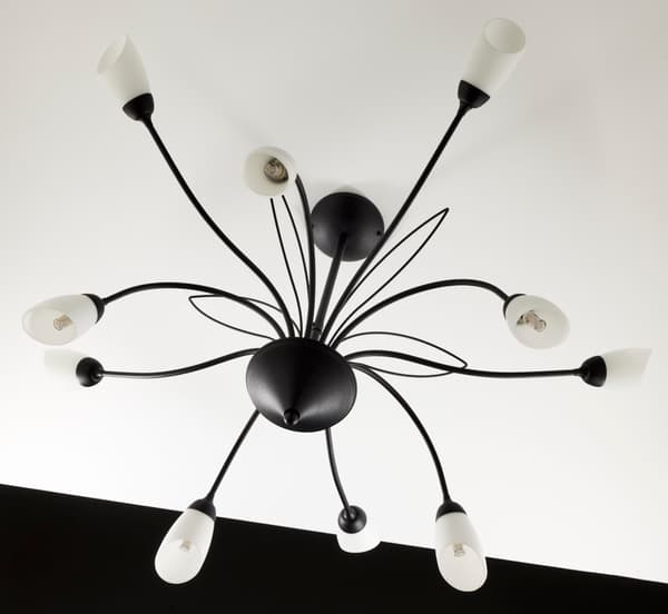 Dekorativ sort loftlampe 10xG9 14W GLORIOSA Jupiter