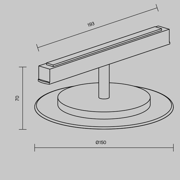 Magnetisk skinnespot sort LED-lysskive 5W RELAX Maytoni Technical
