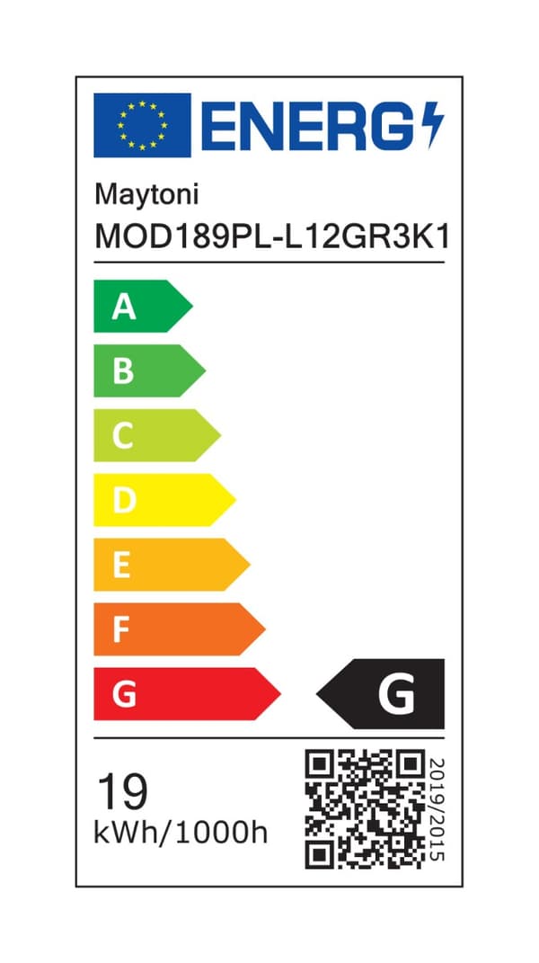 Moderne grå rund LED-pendellampe 19W GERHARD Maytoni